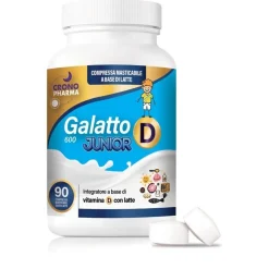 Galatto D Junior integratore vitamina D per ossa e immunità bambini 90 compresse masticabili