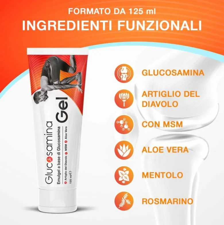 Glucosamina Joint Flex Gel Forte per Sollievo Articolare 125ml