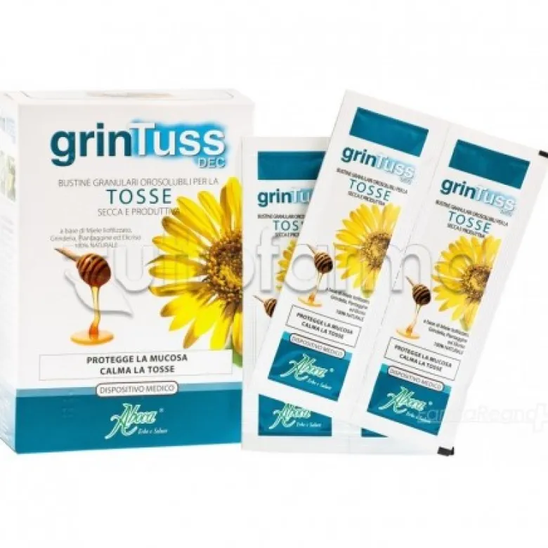 Grintuss Dec Bustine Orosolubili per la Tosse 16 Bustine