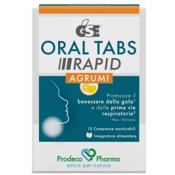 Gse Oral Tabs Rapid Integratore Sistema Respiratorio Agrumi 12 Compresse Masticabili