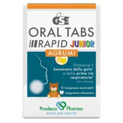 GSE Oral Tabs Rapid Junior Benessere Gola e Vie Respiratorie Bambini 12 Compresse Masticabili