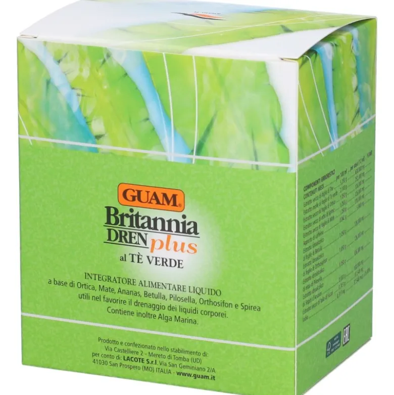 Guam Britannia Dren Plus Integratore Drenante Tè Verde 30 Bustine