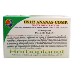 Herboplanet HS 112 Ananas Comp Integratore Drenante e Depurativo 48 Compresse
