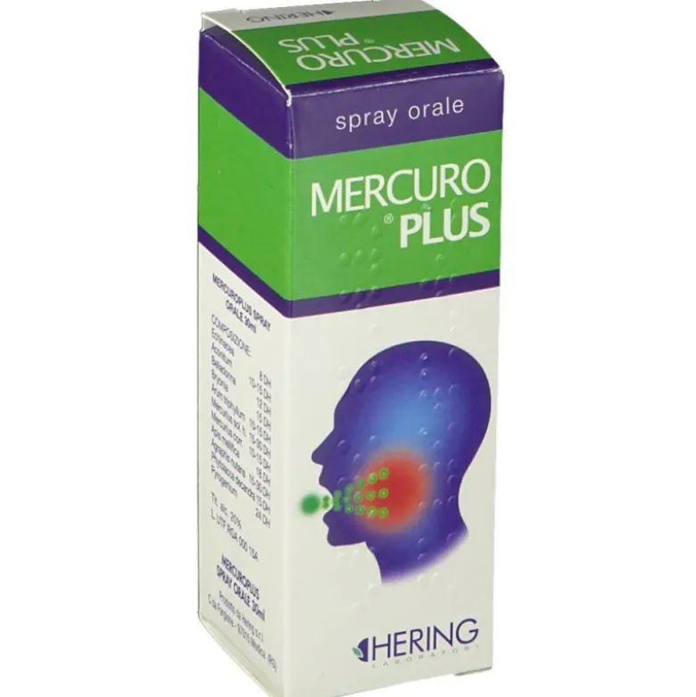 Hering Mercuro Plus Spray Orale Omeopatico per Gola e Tonsille 30ml