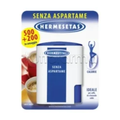 Hermesetas Dolcificante Senza Aspartame Adatto anche per Diabetici 500 + 200 Compresse