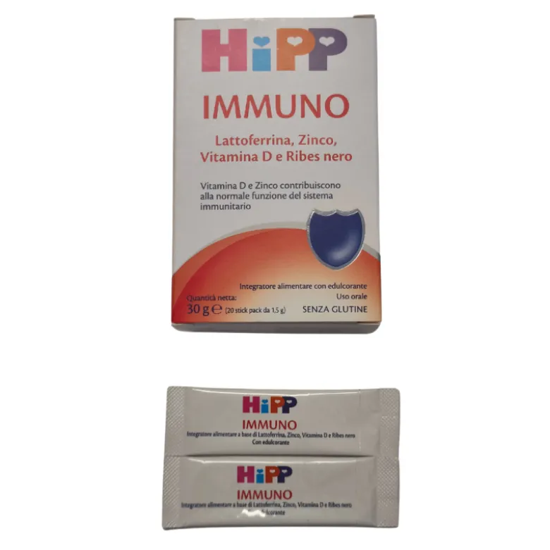 Hipp Immuno Integratore Difese Immunitarie per Bambini 20 Stick