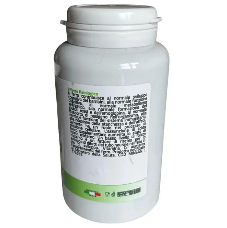 Holos Ferro + Integratore Alimentare con Vitamina C e Acido Folico 100 Capsule