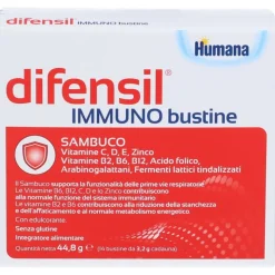 Humana Difensil Immuno Integratore Difese Immunitarie 14 Bustine
