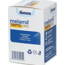 Humana Melamil Tripto Oro Integratore per Sonno dei Bambini 24 Bustine