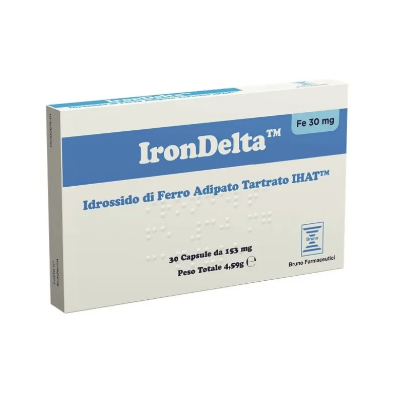 IronDelta Integratore per Carenza di Ferro 30 Capsule