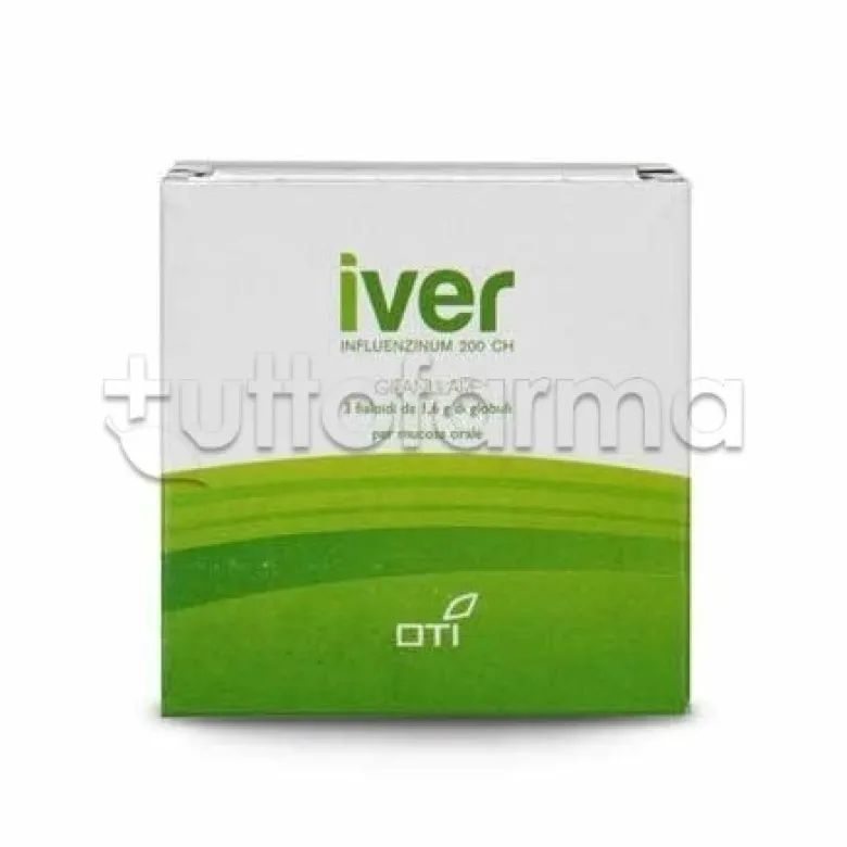 Iver OTI 200CH 3 Tubi Dose Rimedio Omeopatico Prevenzione Influenza