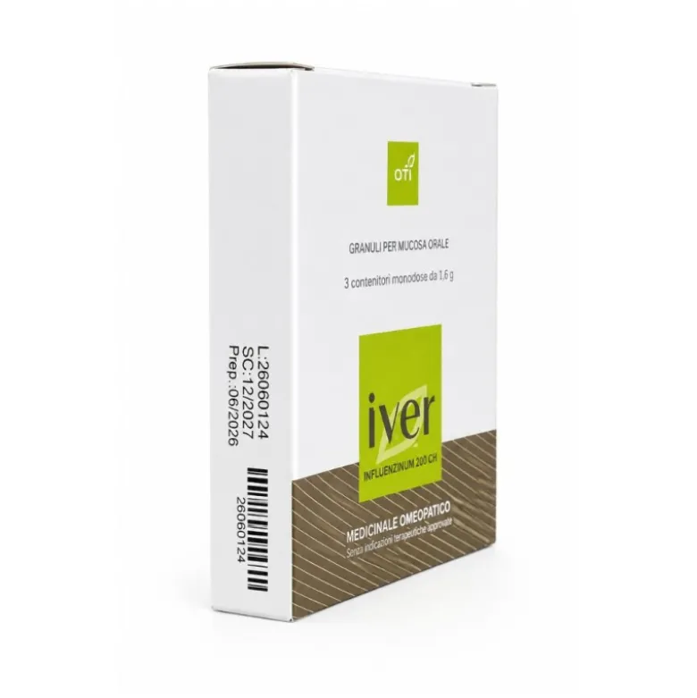 Iver OTI 200CH 3 Tubi Dose Rimedio Omeopatico Prevenzione Influenza