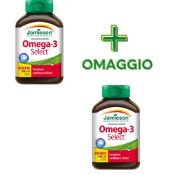 Jamieson Omega 3 Select Integratore per Cuore e Occhi 150 + 50 Softgel + Confezione Omaggio