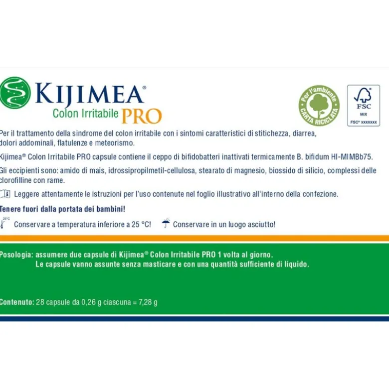 Kijimea Colon Irritabile Pro per Problemi Intestinali 28 Capsule