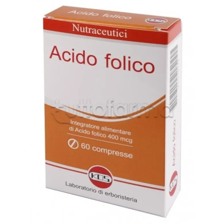 Kos Acido Folico Integratore per Gravidanze 60 Compresse