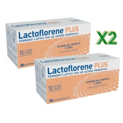 Lactoflorene Plus Fermenti Lattici con Vitamine 12 Flaconcini - 2 Confezioni