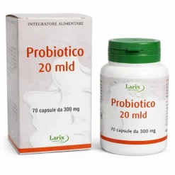 Larix Probiotic 20 Miliardi Integratore per Benessere Intestinale 70 Capsule