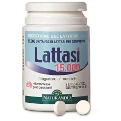 Lattasi 15000 Integratore per Intolleranza al Lattosio 40 Compresse
