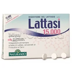 Lattasi 15000 Integratore per Intolleranza al Lattosio 20 Compresse