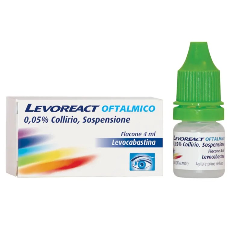Levoreact Collirio Oftalmico 4 ml 0,5 mg per Occhi Allergici