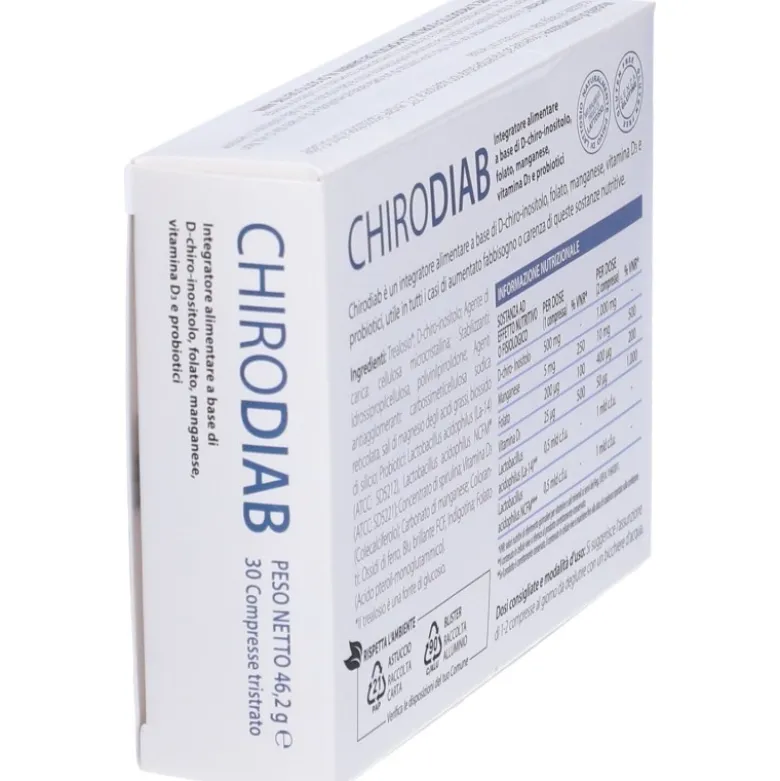 LJ Pharma Chirodiab Integratore per Intestino 30 Compresse Tristrato