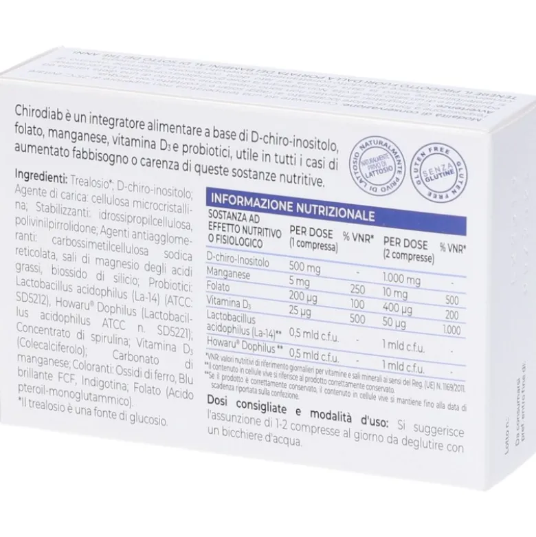 LJ Pharma Chirodiab Integratore per Intestino 30 Compresse Tristrato