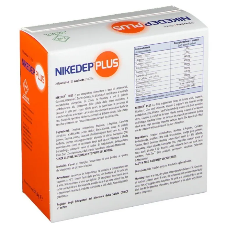 Logus Pharma Nikedep Plus Integratore Ricostituente 20 Bustine