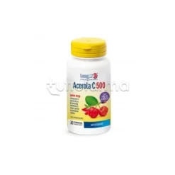 Longlife Acerola C500 Integratore con Vitamina C Gusto Frutti di Bosco 30 Compresse
