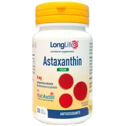 Longlife Astaxanthin Vegan 8 Mg Astaxantina Antiossidante 30 Perle Vegetali