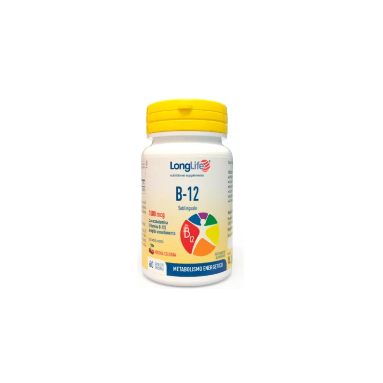 Longlife B12 1000mcg Integratore con Vitamina B 60 Tavolette