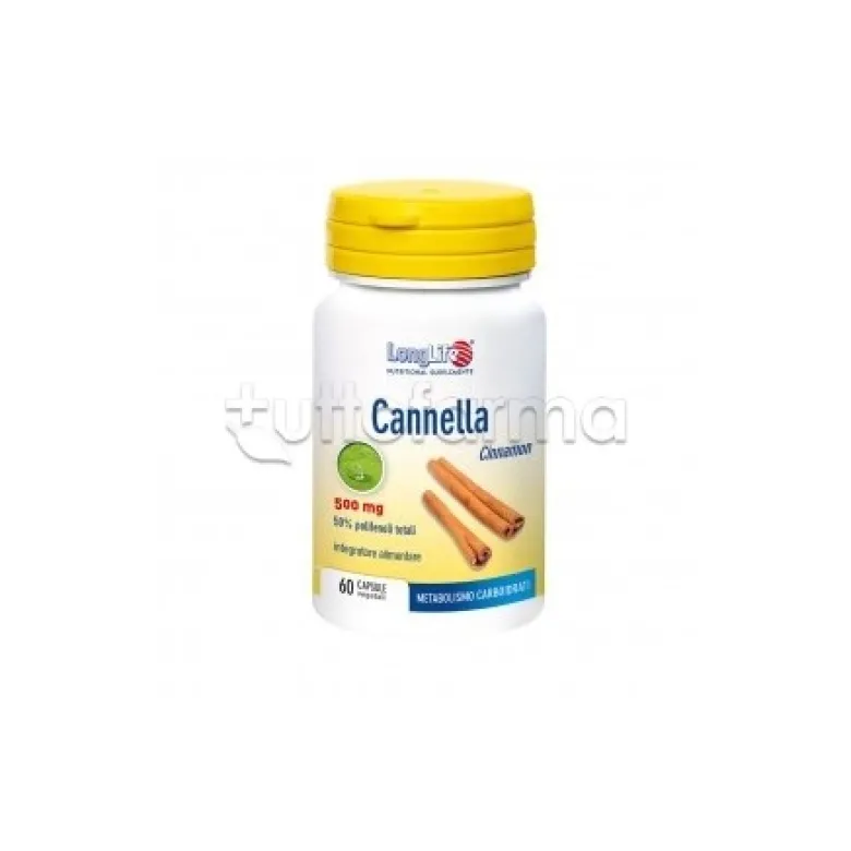 Longlife Cannella Integratore per Digestione 60 Capsule