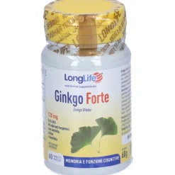 LongLife Ginkgo Forte Integratore per Memoria e Concentrazioni 60 Tavolette