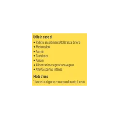 Long Life Iron Active Integratore di Ferro e Vitamina C 60 Tavolette