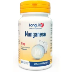 Longlife Manganese 10 mg per Metabolismo Energetico e Ossa 100 Compresse