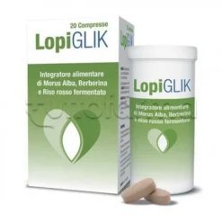 LopiGlik Integratore per Regolare Colesterolo e Glicemia 20 Compresse