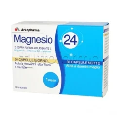 Magnesio 24 contro Stress e Insonnia 60 Capsule Giorno e Notte