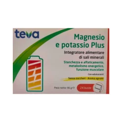 Magnesio e Potassio Plus Integratore Sali Minerali Equivalente Polase Plus 24 Bustine