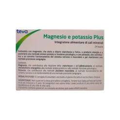 Magnesio e Potassio Plus Integratore Sali Minerali Equivalente Polase Plus 24 Bustine