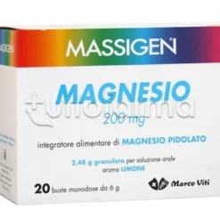 Massigen Magnesio Integratore per Stanchezza 20 Bustine