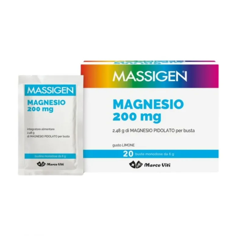 Massigen Magnesio Integratore per Stanchezza 20 Bustine