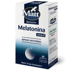 Matt Benessere Melatonina Retard integratore per sonno naturale 80 compresse