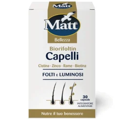 Matt Biorifoltin Capelli integratore per rinforzare e nutrire i capelli 30 capsule