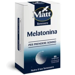 Matt Melatonina integratore per sonno e jet lag 80 compresse