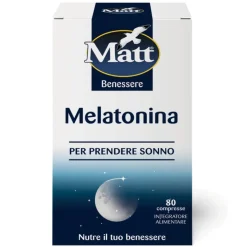 Matt Melatonina integratore per sonno e jet lag 80 compresse