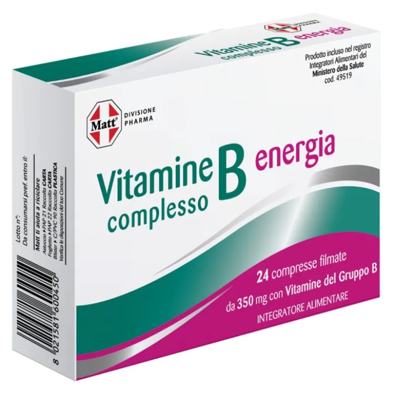 Matt Pharma Complesso Completo B Energia per Energia e Benessere 24 Compresse