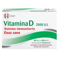Matt Pharma Vitamina D Integratore per Ossa, Immunità e Muscoli 60 Compresse