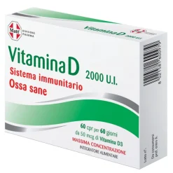Matt Pharma Vitamina D Integratore per Ossa, Immunità e Muscoli 60 Compresse
