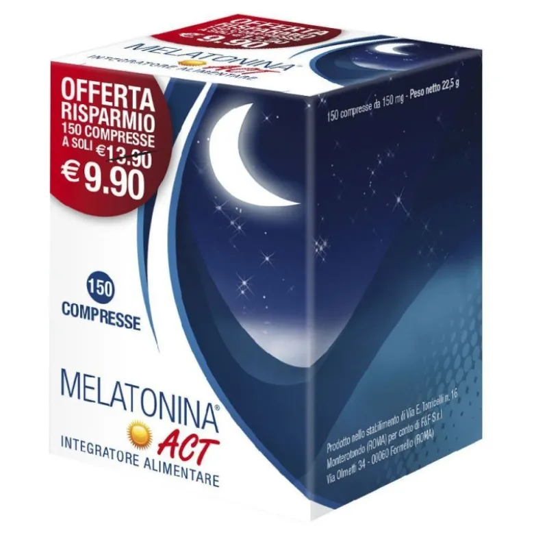 Melatonina Act Integratore per Sonno 150 Compresse