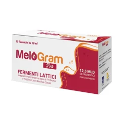 MeloGram Plus Fermenti Lattici per Adulti e Bambini 10 Flaconcini