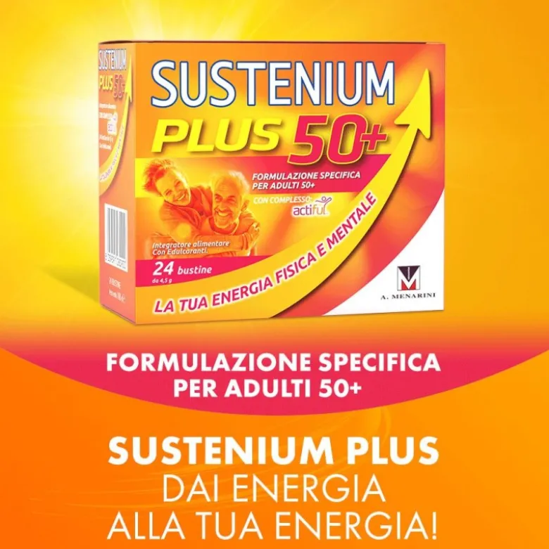 Menarini Sustenium Plus 50+ Integratore Energizzante 24 Bustine